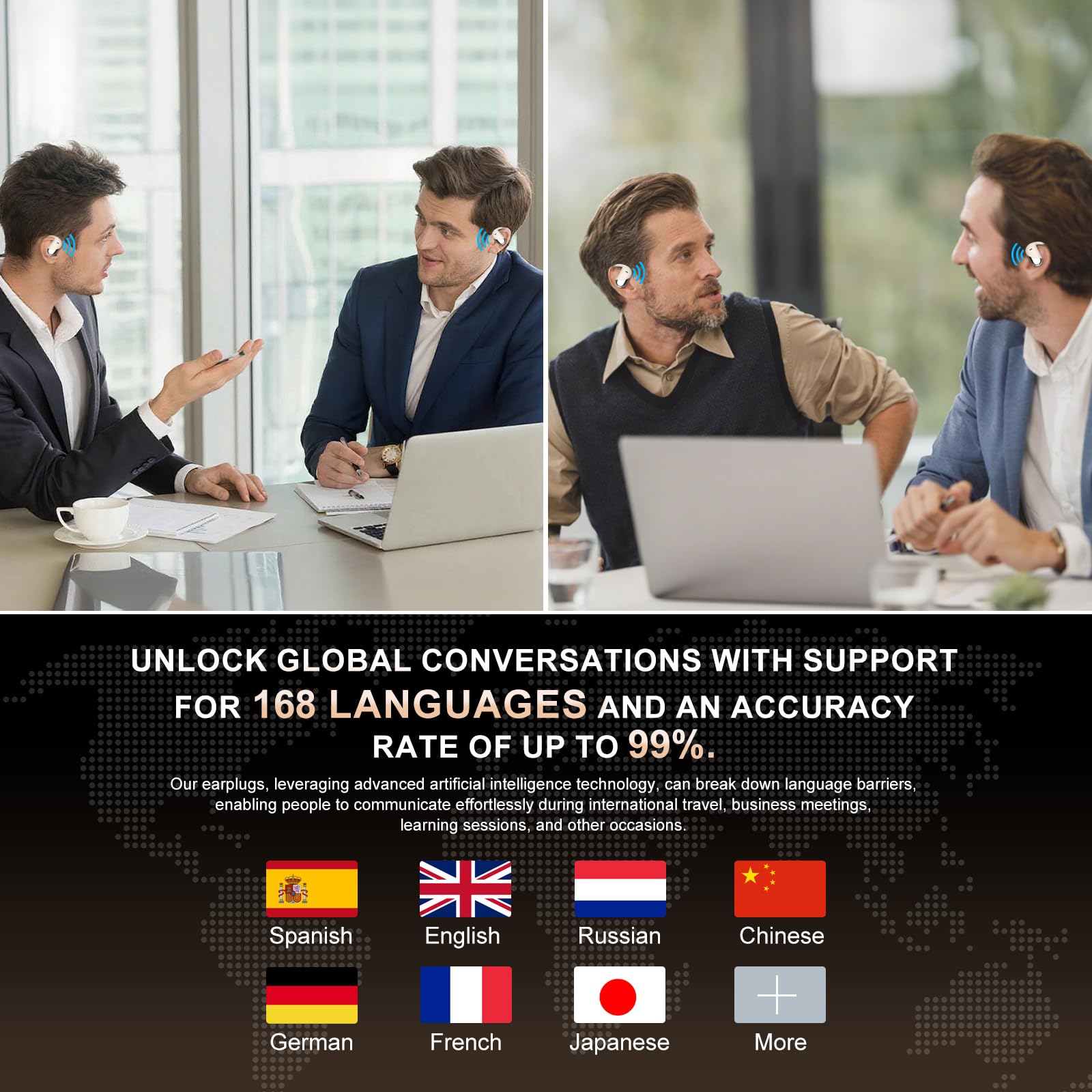 Best Price Ajikbic AI Real-Time Translation Earbuds