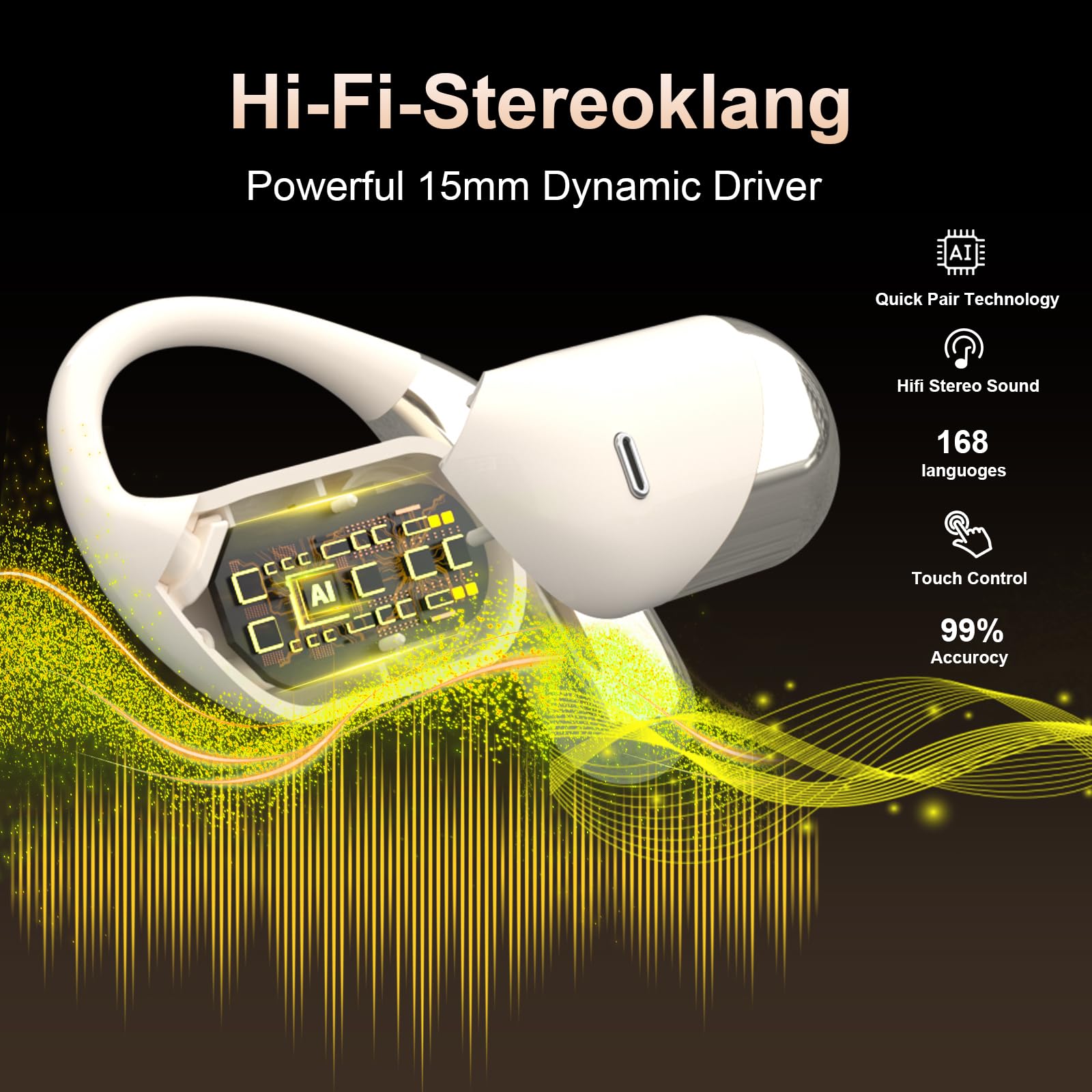 Best Price Ajikbic AI Real-Time Translation Earbuds