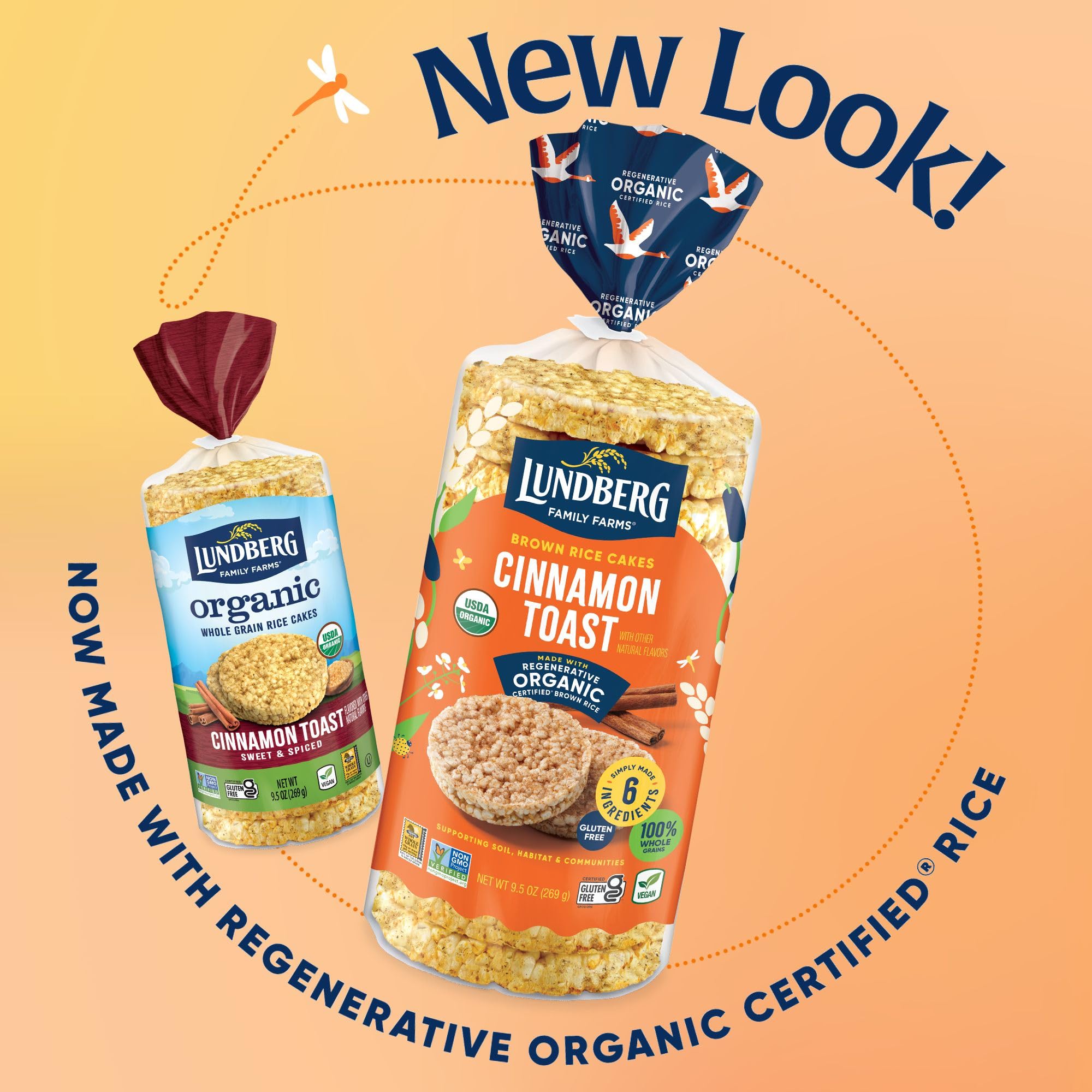 Best Price Lundberg Organic Cinnamon Toast Whole Grain Rice Cakes