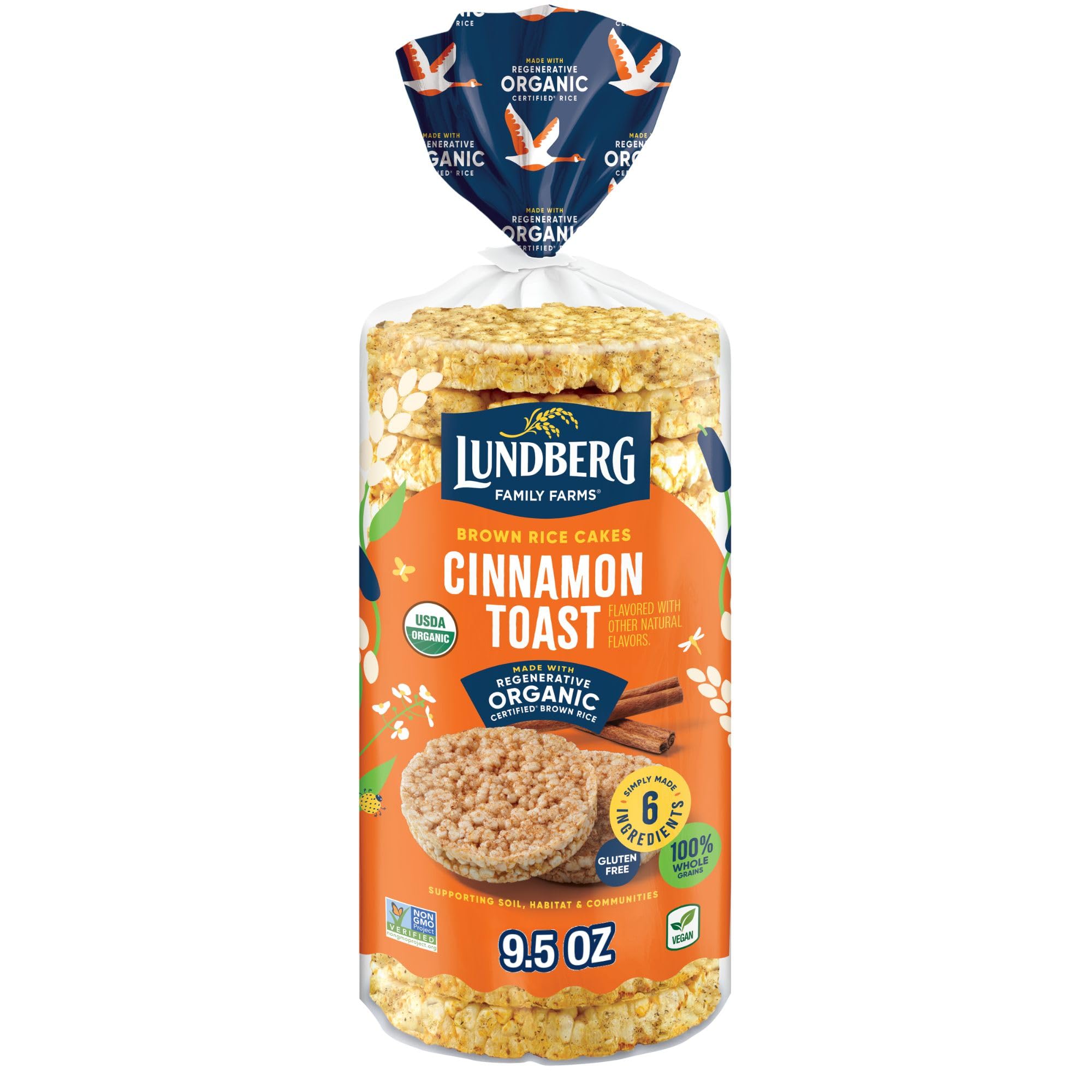 Best Price Lundberg Organic Cinnamon Toast Whole Grain Rice Cakes