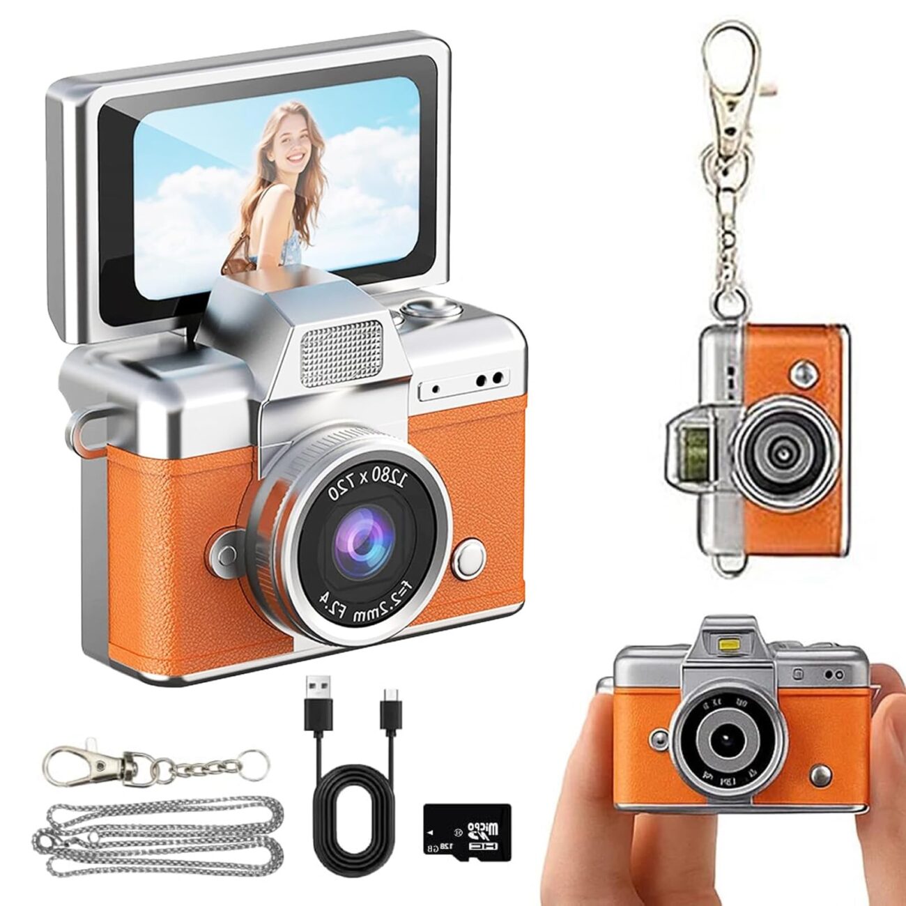 Best Price Retro Mini Keychain Digital Camera