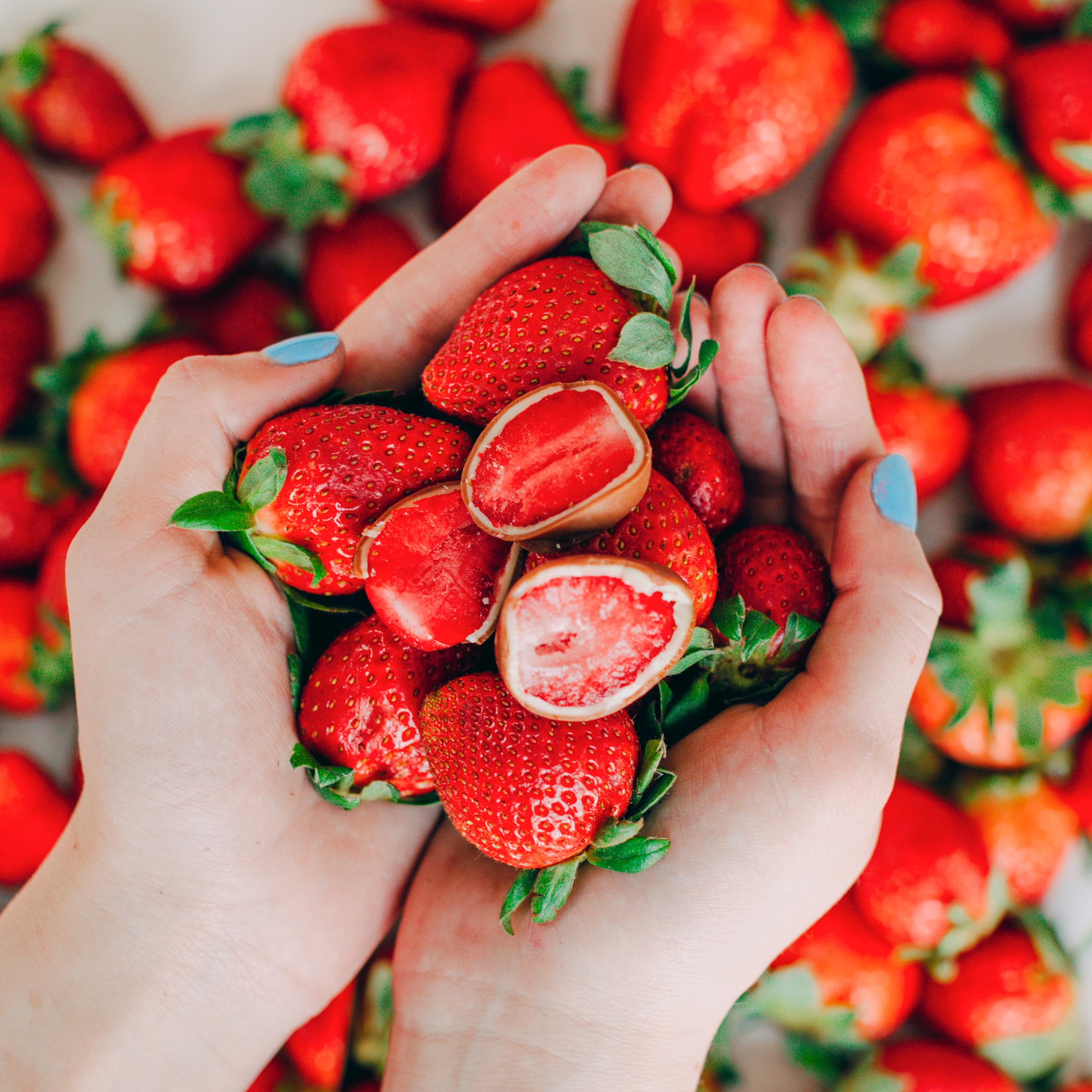 Best Price Tru Fru Nature’s Strawberries Hyper-Chilled in White and Milk Chocolate, 8 oz Bag