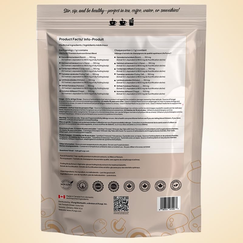 Top Rated iFungi Life Force 7 Mushroom Blend