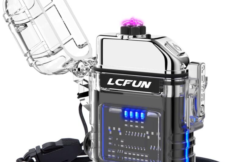 “Discount LcFun Electric Windproof Dual Arc USB Rechargeable Plasma Lighter”