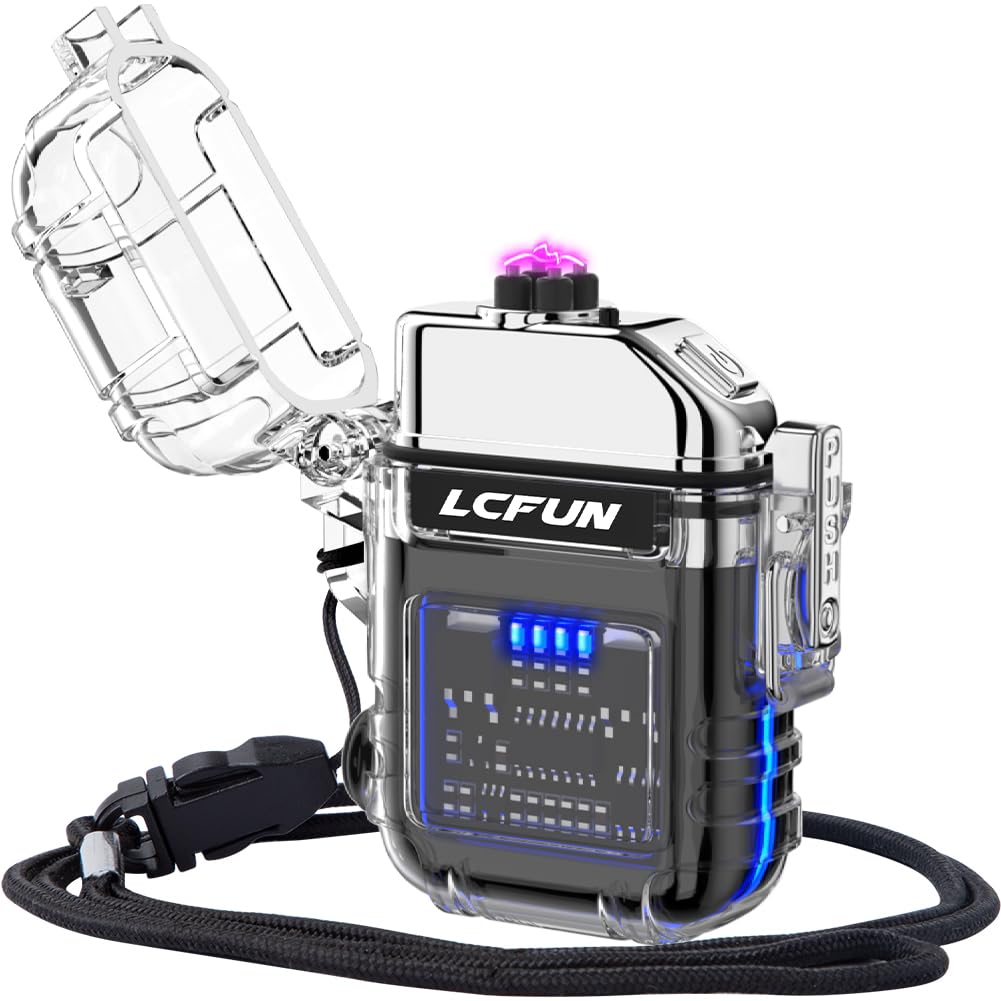 "Discount LcFun Electric Windproof Dual Arc USB Rechargeable Plasma Lighter"