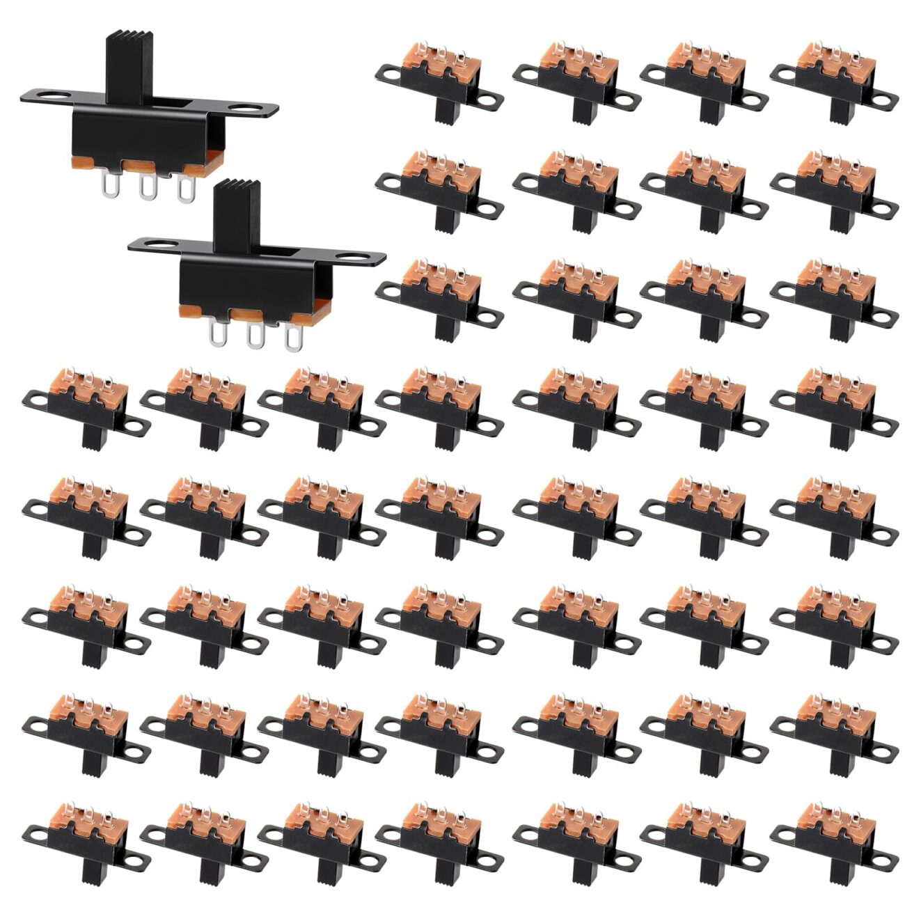 "Top Rated 50PCS SPDT 1P2T Mini Slide Switch"