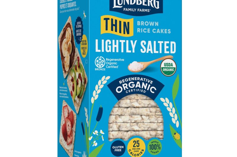 Cheap Lundberg Organic Thin Stackers Brown Rice Lightly Salted Gluten-Free Vegan Rice Cakes Healthy Snack 6 oz.