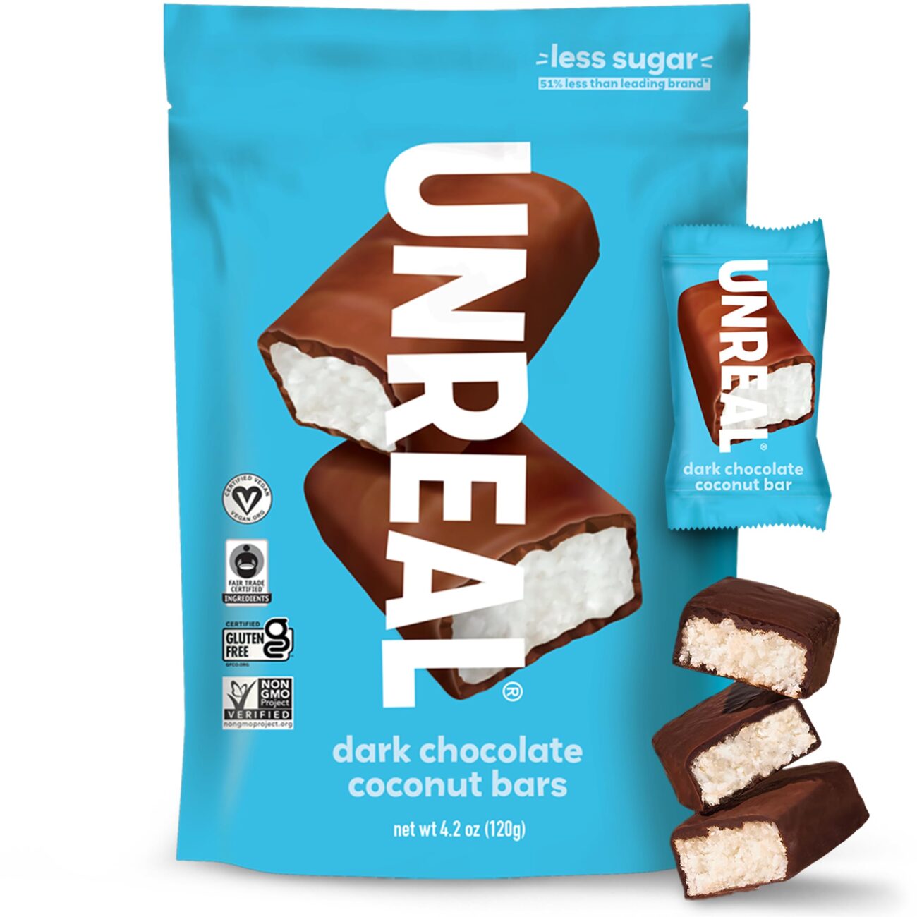 Top Rated Unreal Dark Chocolate Coconut Bar Bag 4.2 oz