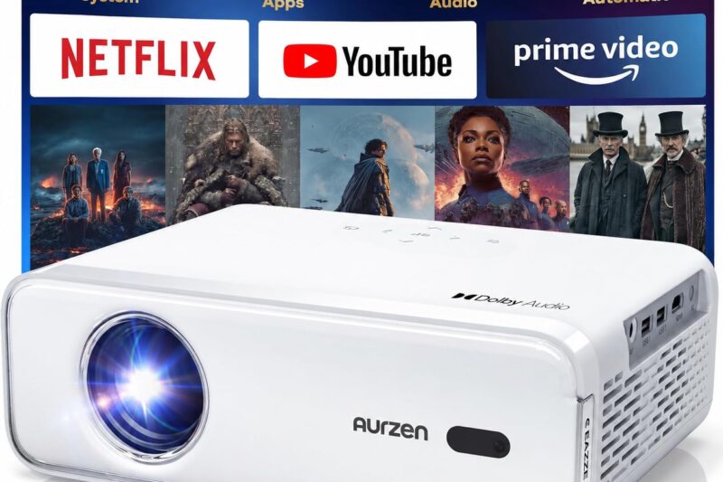 Best Price Aurzen Roku TV Smart Projector