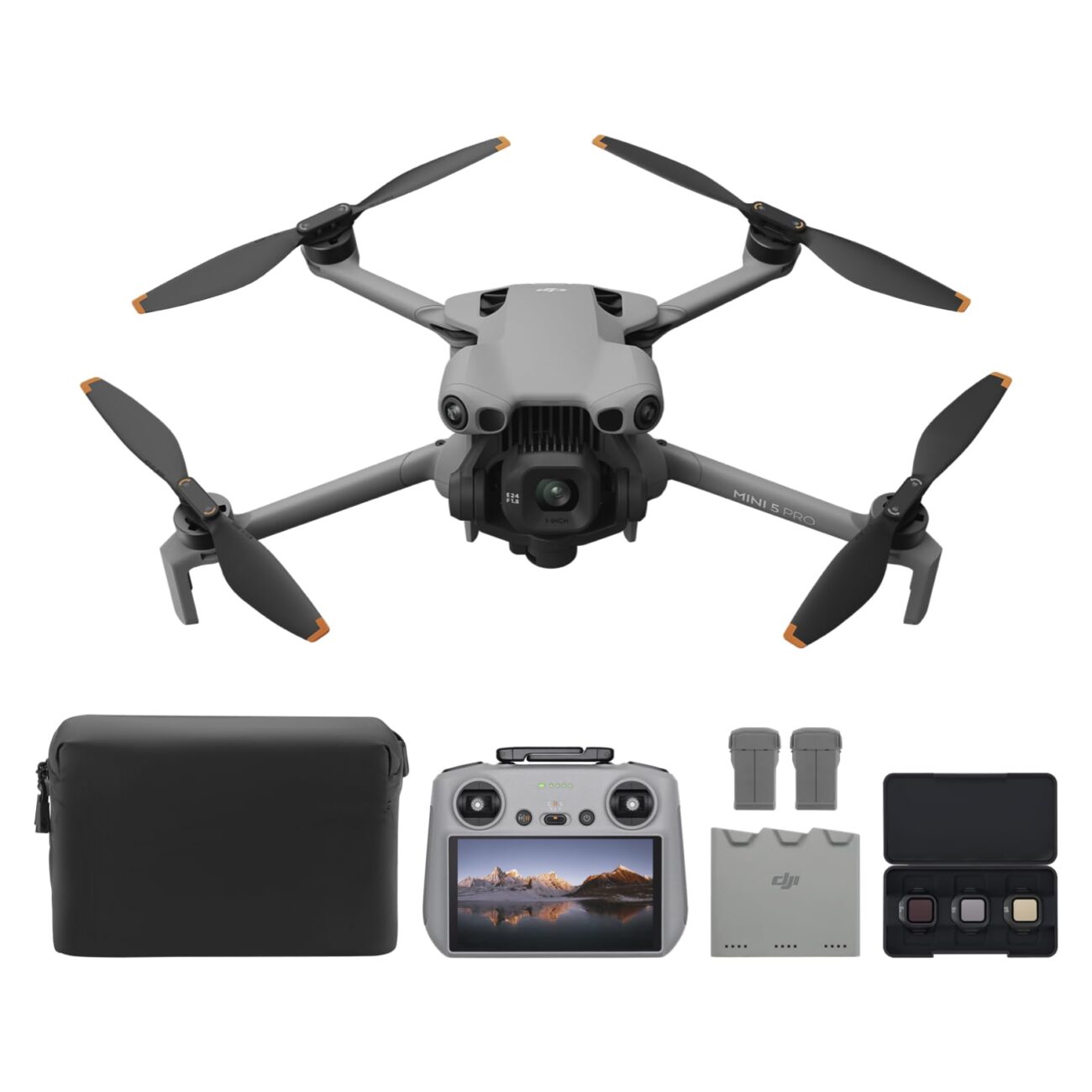 Best Price DJI Mini 5 Pro Fly More Combo Plus with DJI RC 2 – 4K Camera Drone for Beginners, 1-Inch CMOS, Obstacle Sensing, ActiveTrack 360°, 225° Gimbal
