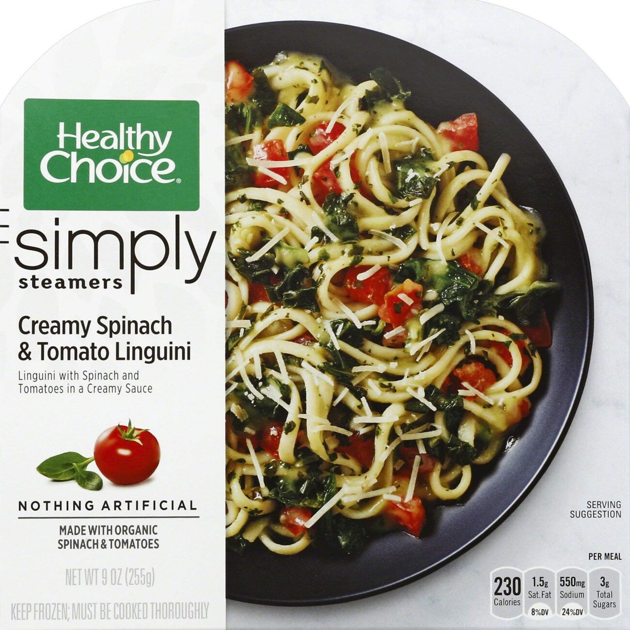 Best Price Healthy Choice Simply Steamers Creamy Spinach & Tomato Linguini Frozen Meal