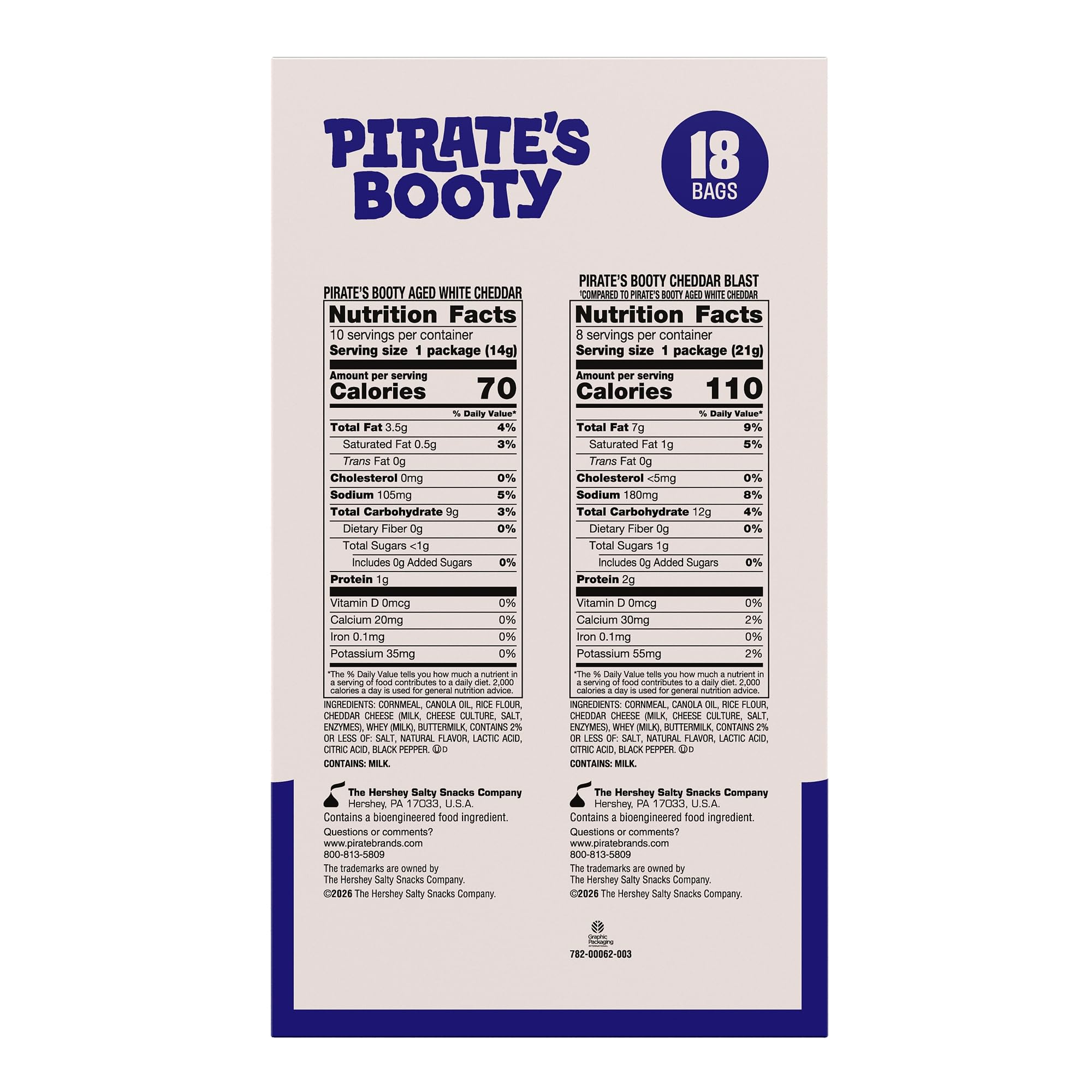 Best Price Pirate's Booty White Cheddar & Cheddar Puffs, Gluten Free Variety Pack, 18 Bags | Peanut & Tree Nut Free Kids Snacks, Aged White Cheddar & Cheddar Blast Cheese Puffs