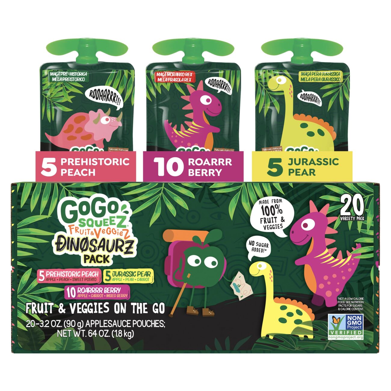 Buy GoGo squeeZ No Sugar Added Fruit & Veggie Variety Pack