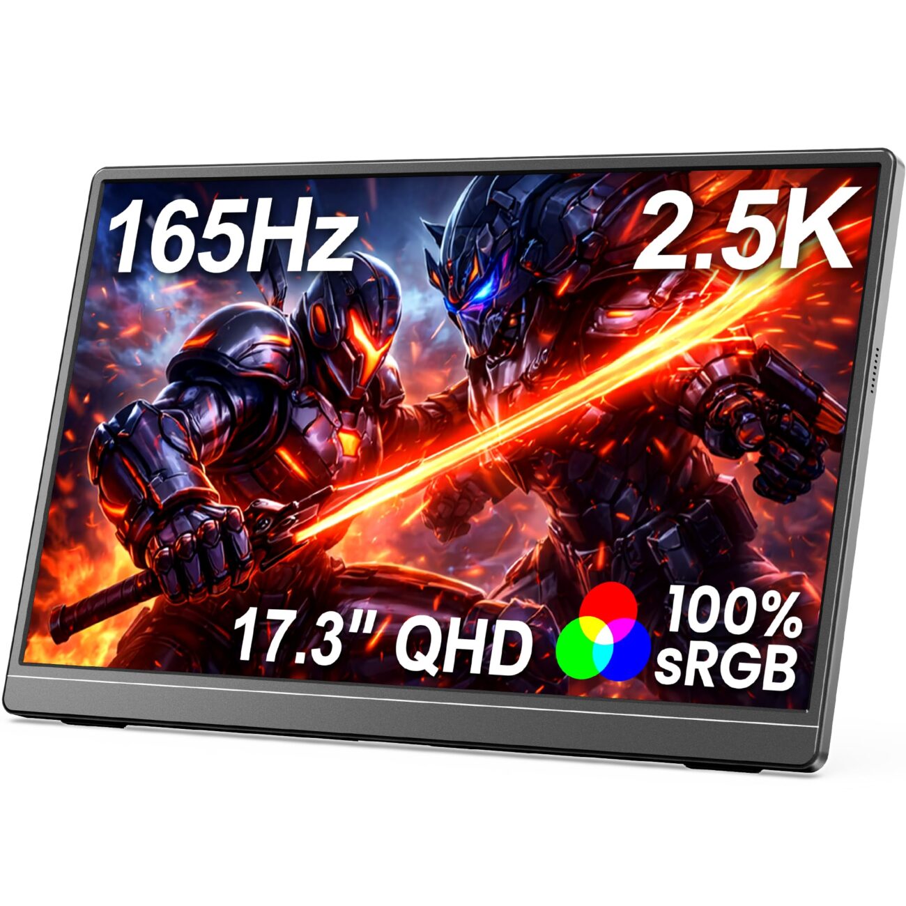 "Buy MNN 15.6" FHD 1080P Portable Monitor, 60Hz Ultra-Slim IPS Display with USB-C, HDMI, Smart Cover & Speakers, HDR Plug & Play External Monitor for Laptop, PC, Phone,