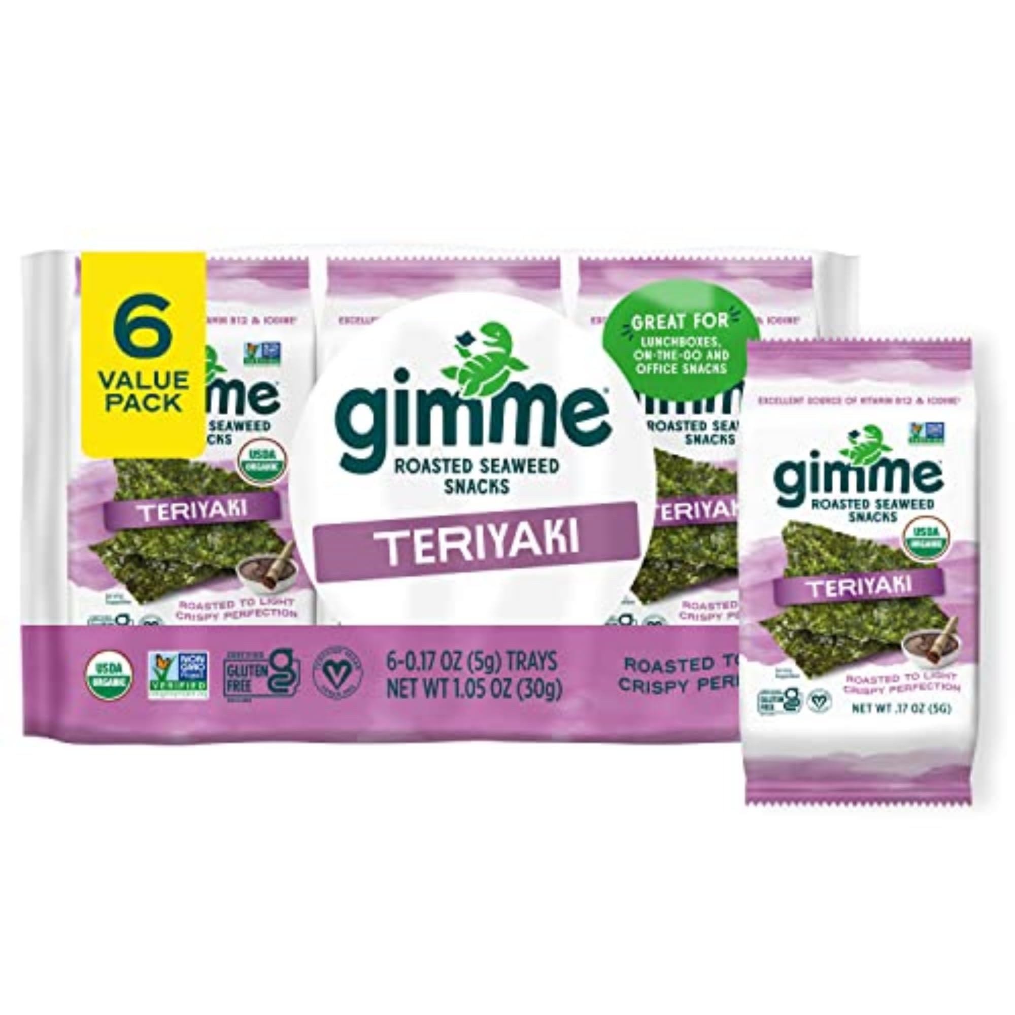 Cheap 6-Pack CT Teriyaki Organic Roasted Seaweed Snacks