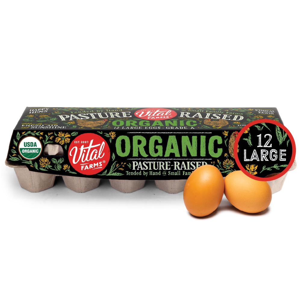 Cheap Vital Farms Organic Pasture-Raised Large Eggs, 12 Count