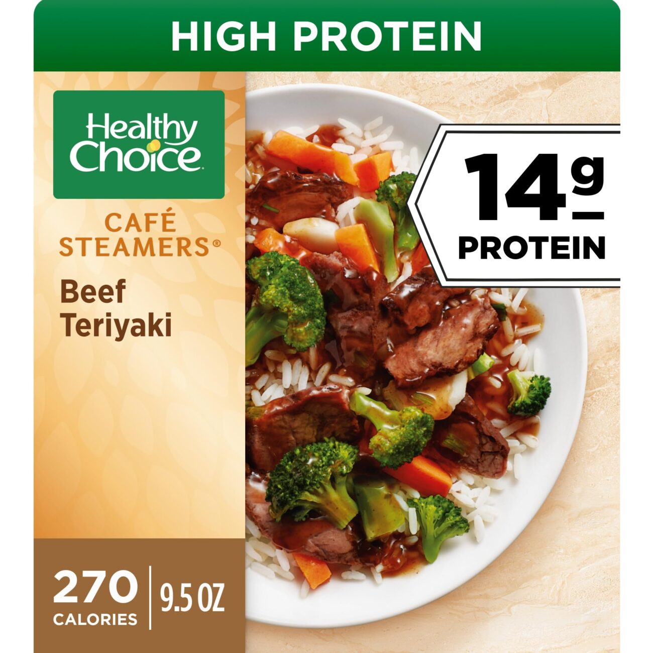 Healthy Choice Cafe Steamers Beef Teriyaki, Frozen Microwave Meal with No Preservatives, 9.5 OZ Bowl - Best Price
