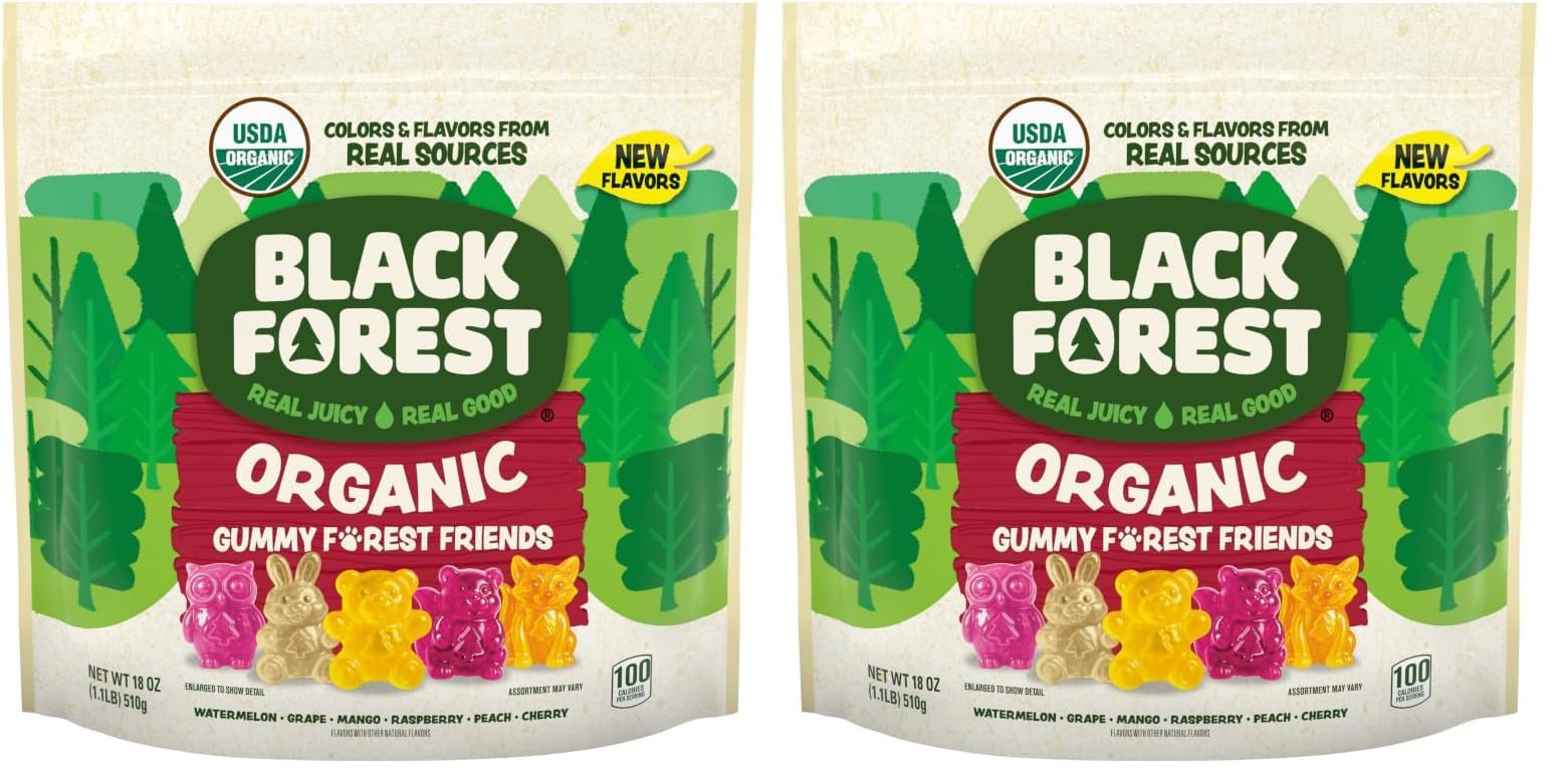 Best Price Black Forest USDA Organic Gummy Bears - 65 Pouches - 0.8 Oz Each