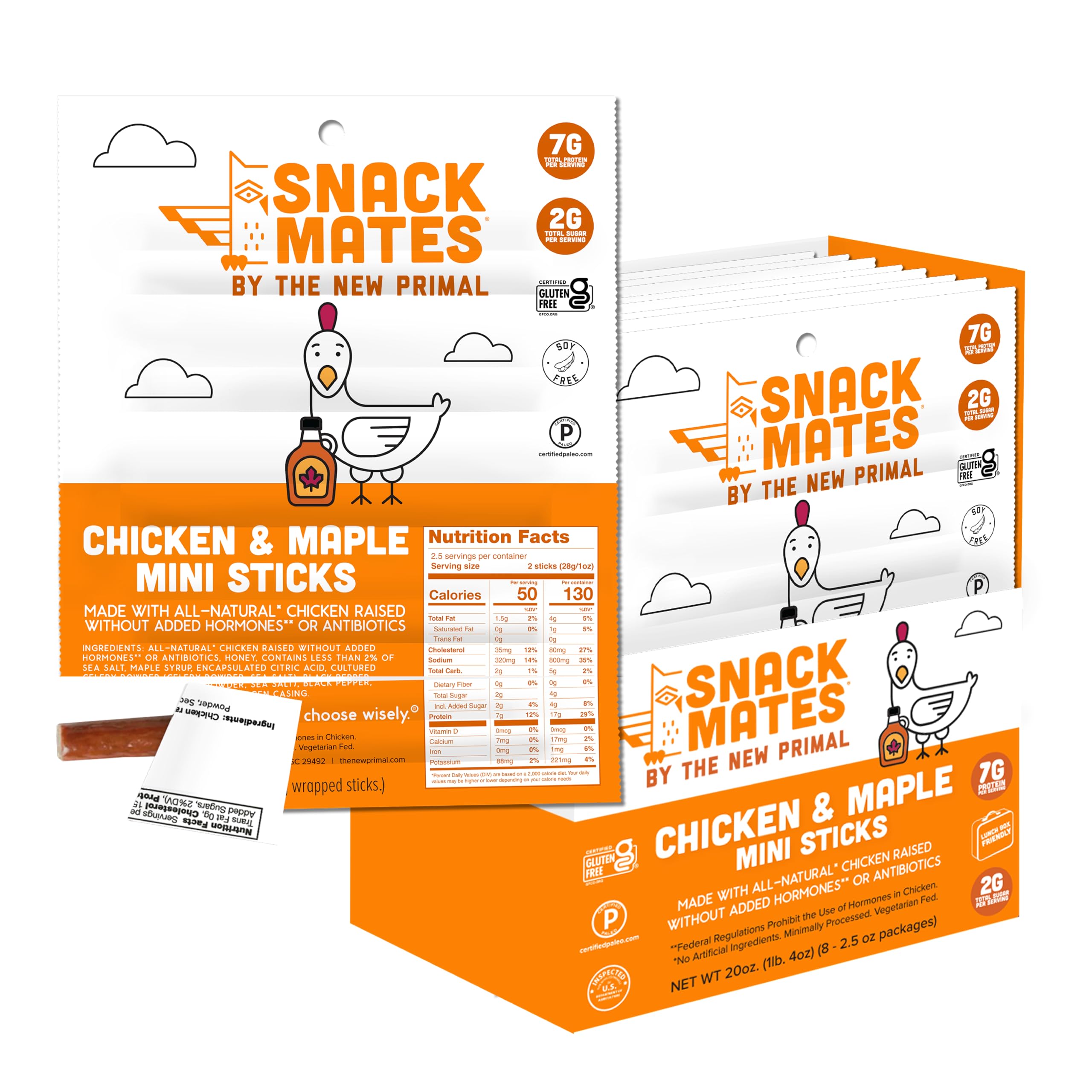Best Price Primal Snack Mates Chicken & Maple Mini Meat Sticks
