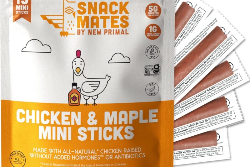 Best Price Primal Snack Mates Chicken & Maple Mini Meat Sticks