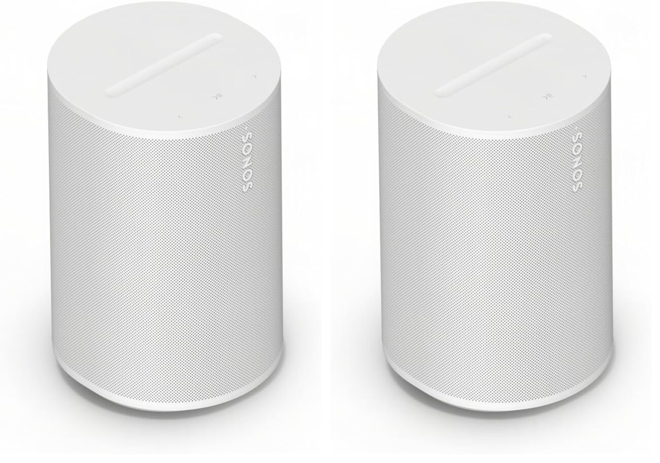 "Buy Sonos Era 100 SL Compact Microphone-Free Speaker – White | Dual Angled Tweeters & Powerful Midwoofer | Pair for Stereo or Use as Soundbar Rears | WiFi & Bluetooth"