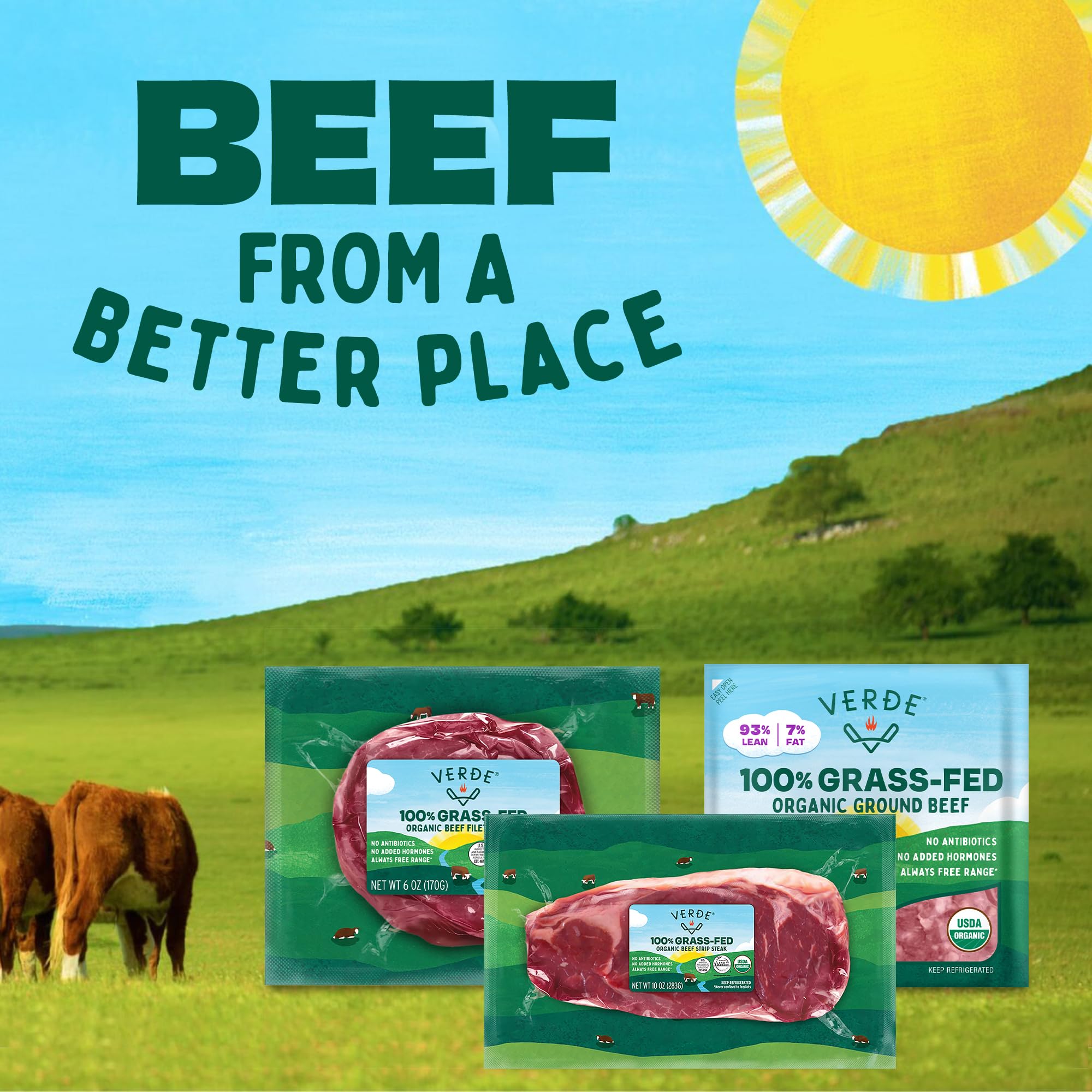Free Trial Verde Farms Organic Grass-Fed Beef Sirloin Steaks