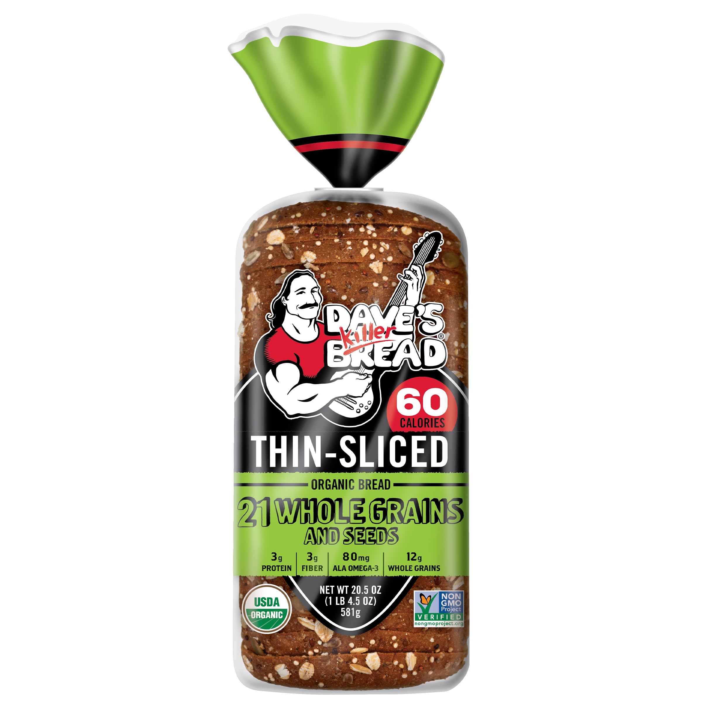 Top Rated Dave's Killer Bread 21 Whole Grains & Seeds Thin-Sliced Organic Whole Grain Bread, 20.5 oz Loaf