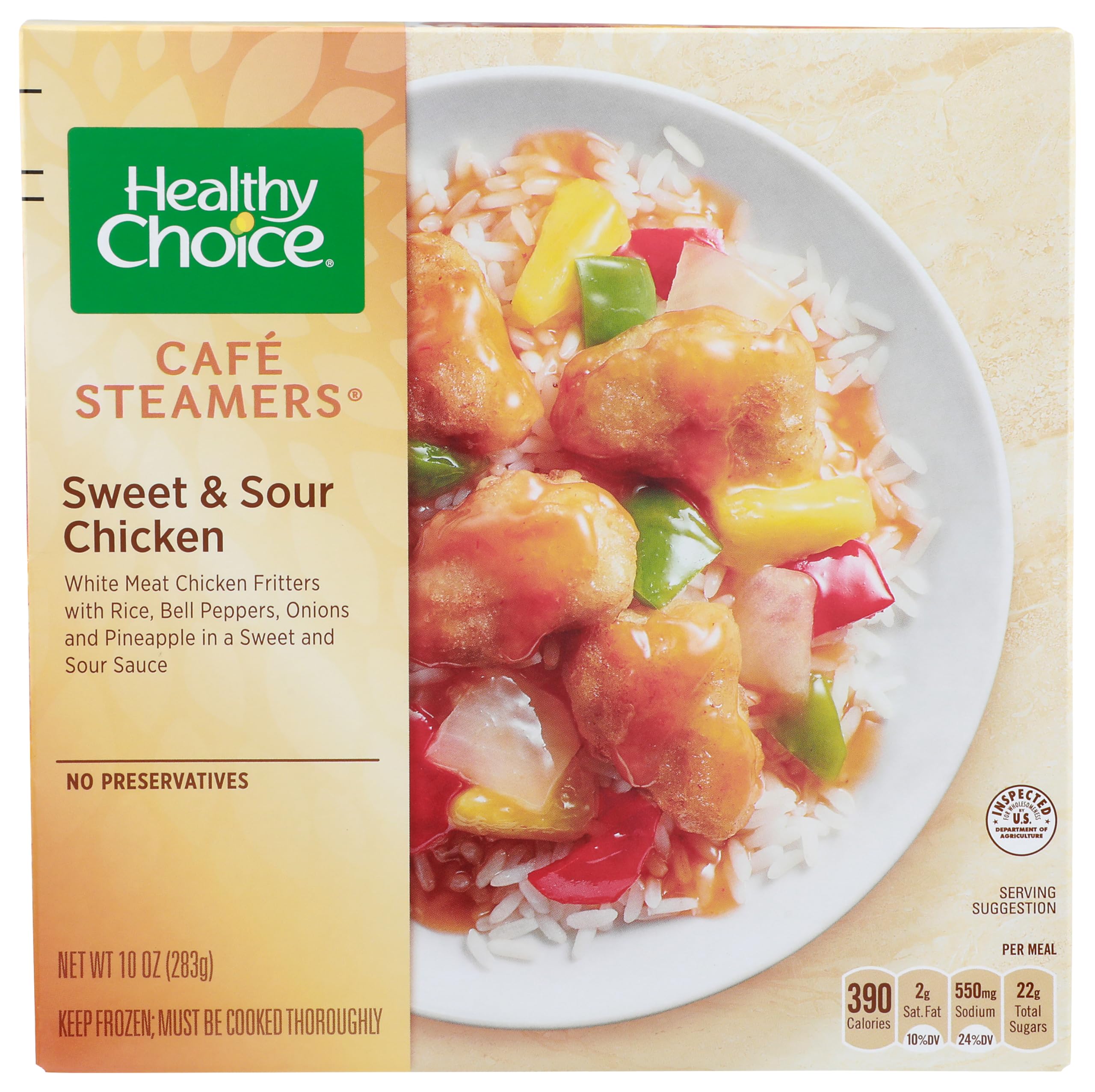 Top Rated Healthy Choice Café Steamers Sweet & Sour Chicken Frozen Meal