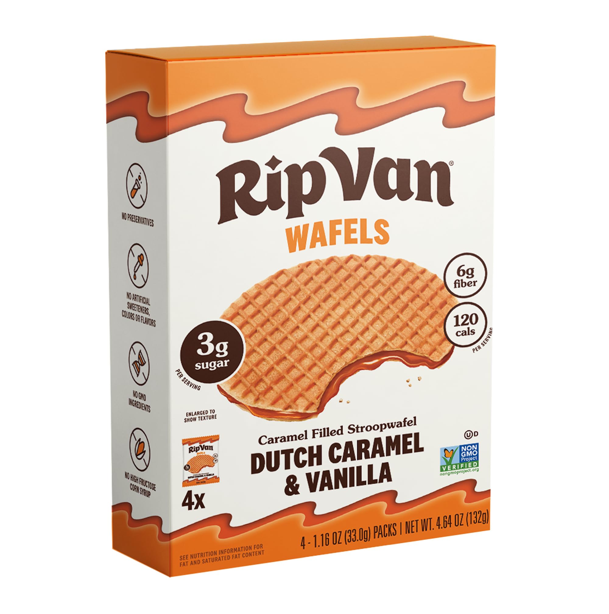 Top Rated Rip Van Wafels Dutch Caramel & Vanilla Stroopwafels